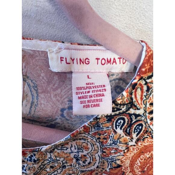 Flying Tomato Long Sleeve Top Size LG Boehmian Lightweight - Picture 4 of 5